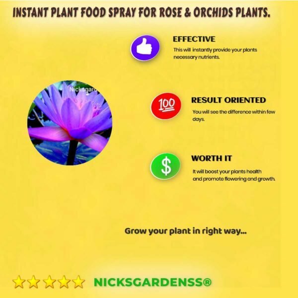 Instant Plant Food Spray for Rose And Orchids Plants